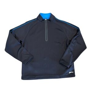 Slazenger Men’s Size Medium Black Golf Half Zip‎ EUC